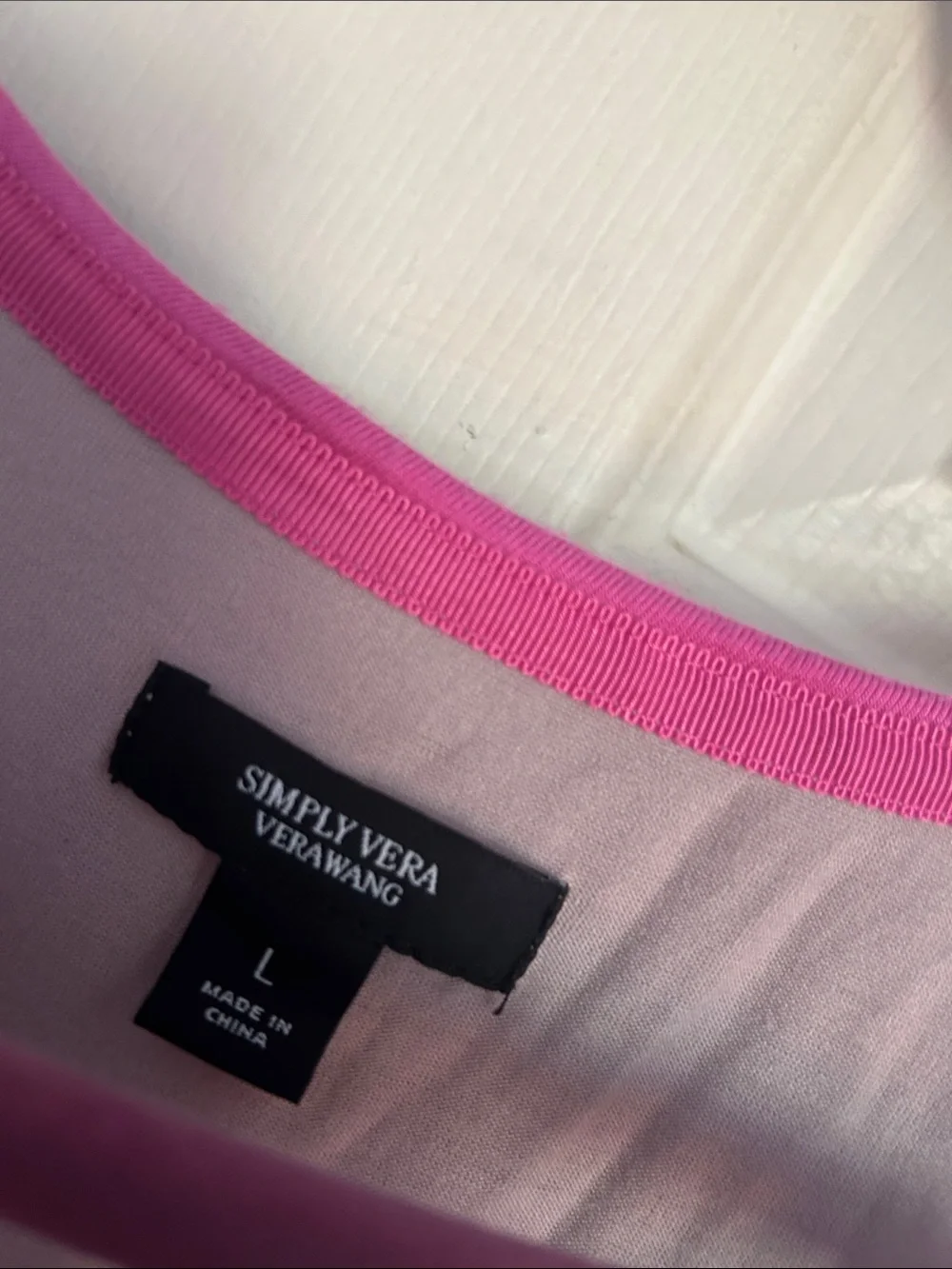 Simply Vera Vera Wang short sleeve purplish grey/pink sleep dress size large